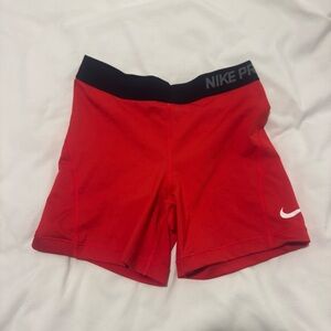 Nike Women's Red Nike Pro Shorts